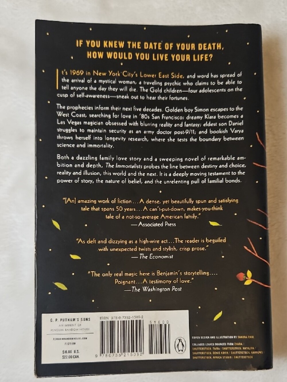 The Immortalists by Chloe Benjamin - Paperback Book - Picture 2 of 4